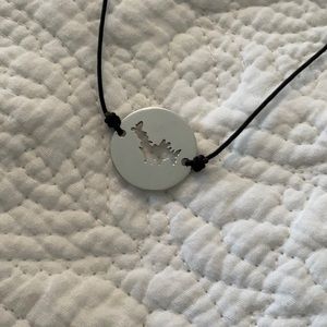 Sterling silver St Barth adjustable necklace.